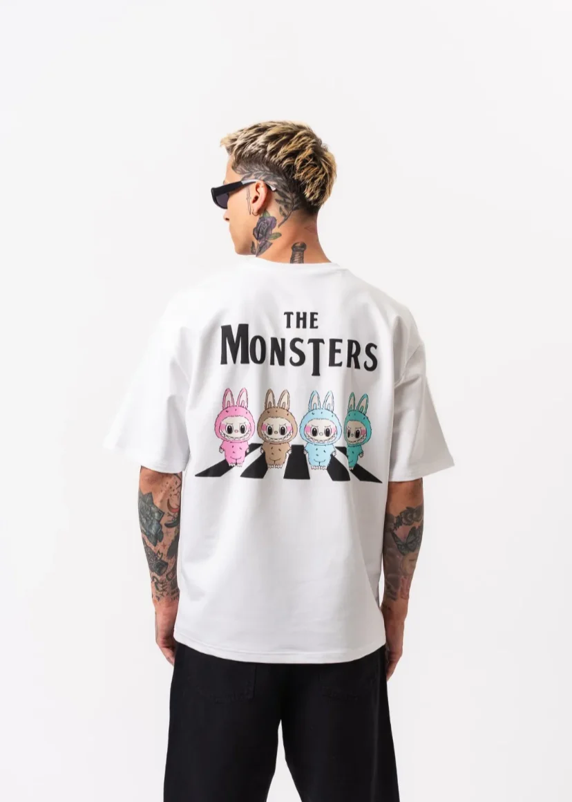T-shirt noir oversize Homme "The Monsters" – Hallstarz PATO – Image 5