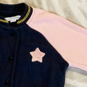 Veste Fille Style Football Américain - 6 Mois - Mes Petits Cailloux