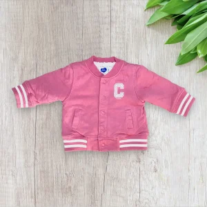 Veste bébé fille Mots d’Enfants 6 mois – Rose et blanche doublée polaire