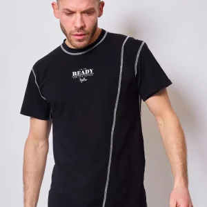 T-shirt manches courtes effet cousu