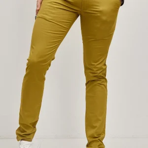 Pantalon chino slim vert clair confortable homme fashion