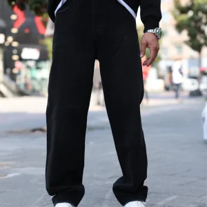 Jean noir LARGE pour homme