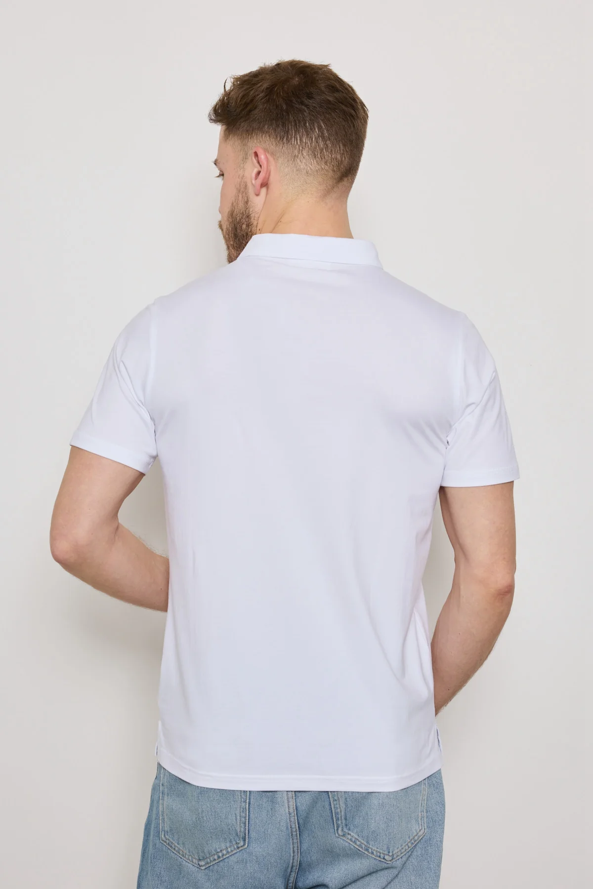 Polo BLANC Homme Basique Chic – Image 3