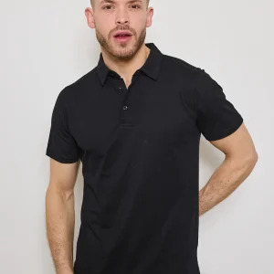 Polo Noir Homme Basique Chic