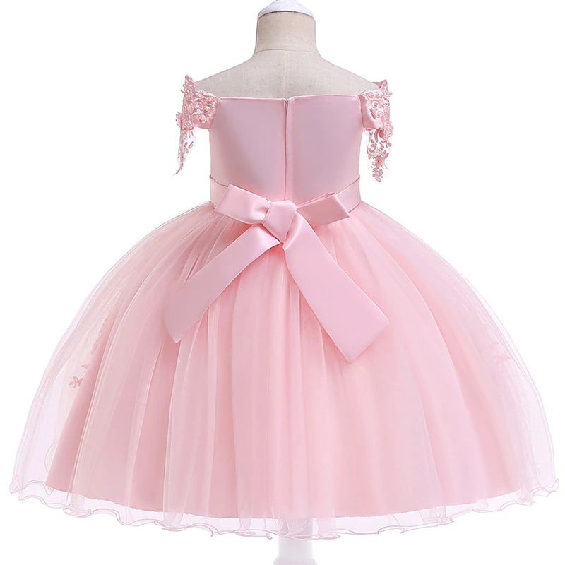 Robe de Princesse Fille Rose Pêche – Image 3
