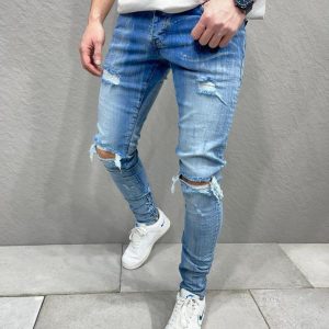 Jean skinny bleu super fashion homme