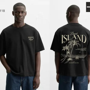 T-shirt noir ou marron ISLAND