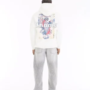 Sweat à capuche imprimé graphique