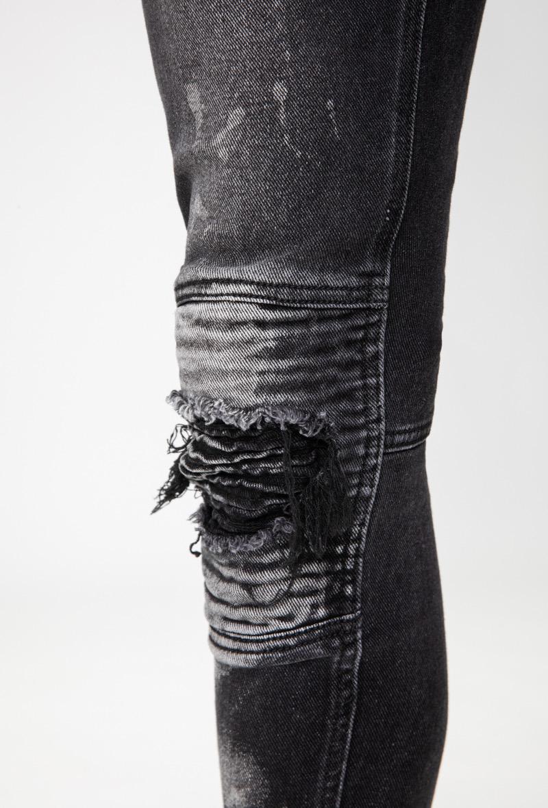 Jean skinny noir destroy homme fashion – Image 4