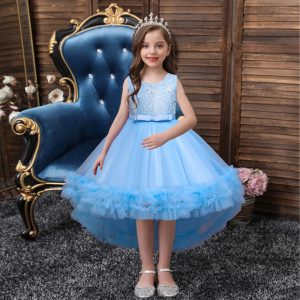 Robe Bleue Princesse avec Froufrou