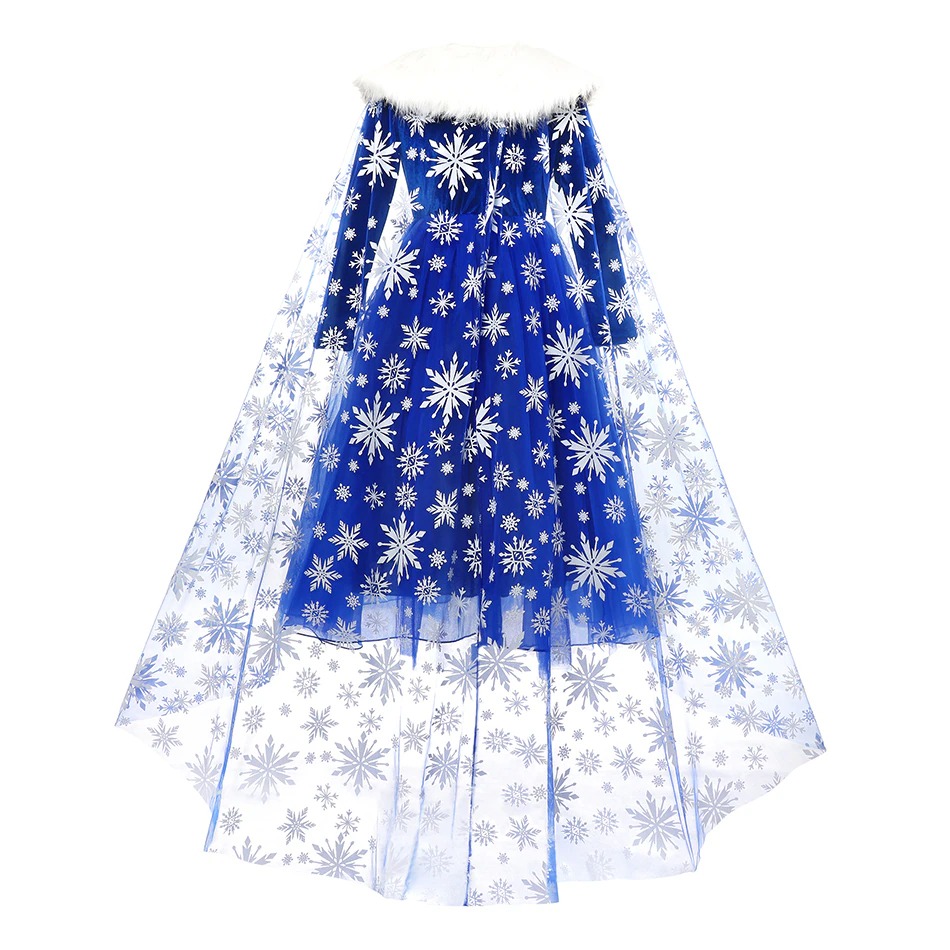 Robe de Princesse Elsa avec Voile – Image 2