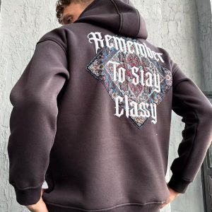 Sweat capuche motif persan homme stylé