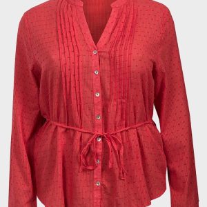 Blouse plumetis rouge