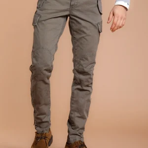 Bolivia pantalon cargo homme en gabardine regular fit