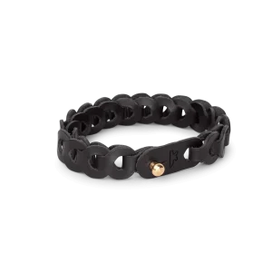 Bracelet Maillons - Noir lisse