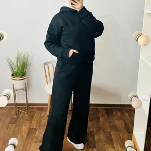 Ensemble sweat et pantalon de jogging Flare - Noir