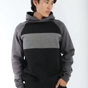 sweat à capuche bicolore