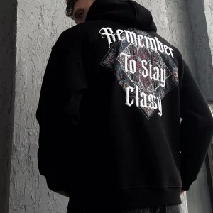 Sweat capuche motif persan homme stylé