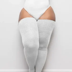 Chaussettes hautes blanches grande taille