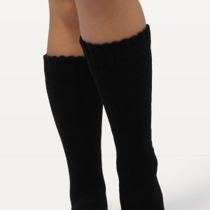 Chaussettes hautes à bords larges doublure polaire