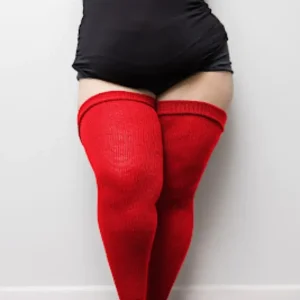 Chaussettes hautes rouges grande taille
