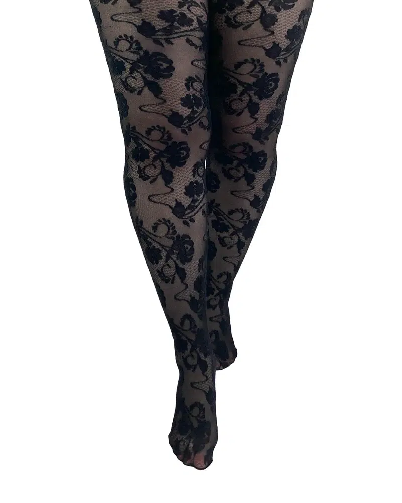 Collants façon dentelle