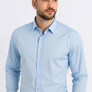 Chemise homme bleu claire– Coupe ajustée