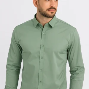 Chemise homme vert– Coupe ajustée