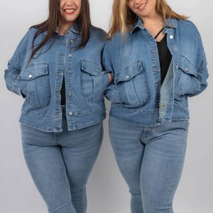 Veste en jean grande taille