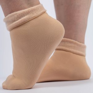 Chaussettes fourrées classiques beiges
