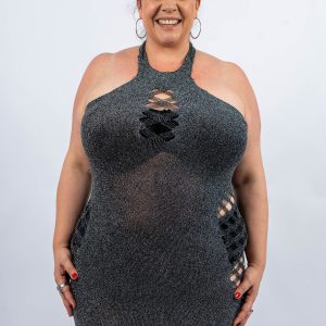 Robe résille argent