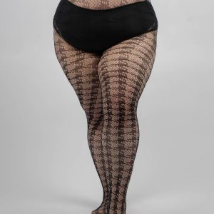 Collants résille pied de poule