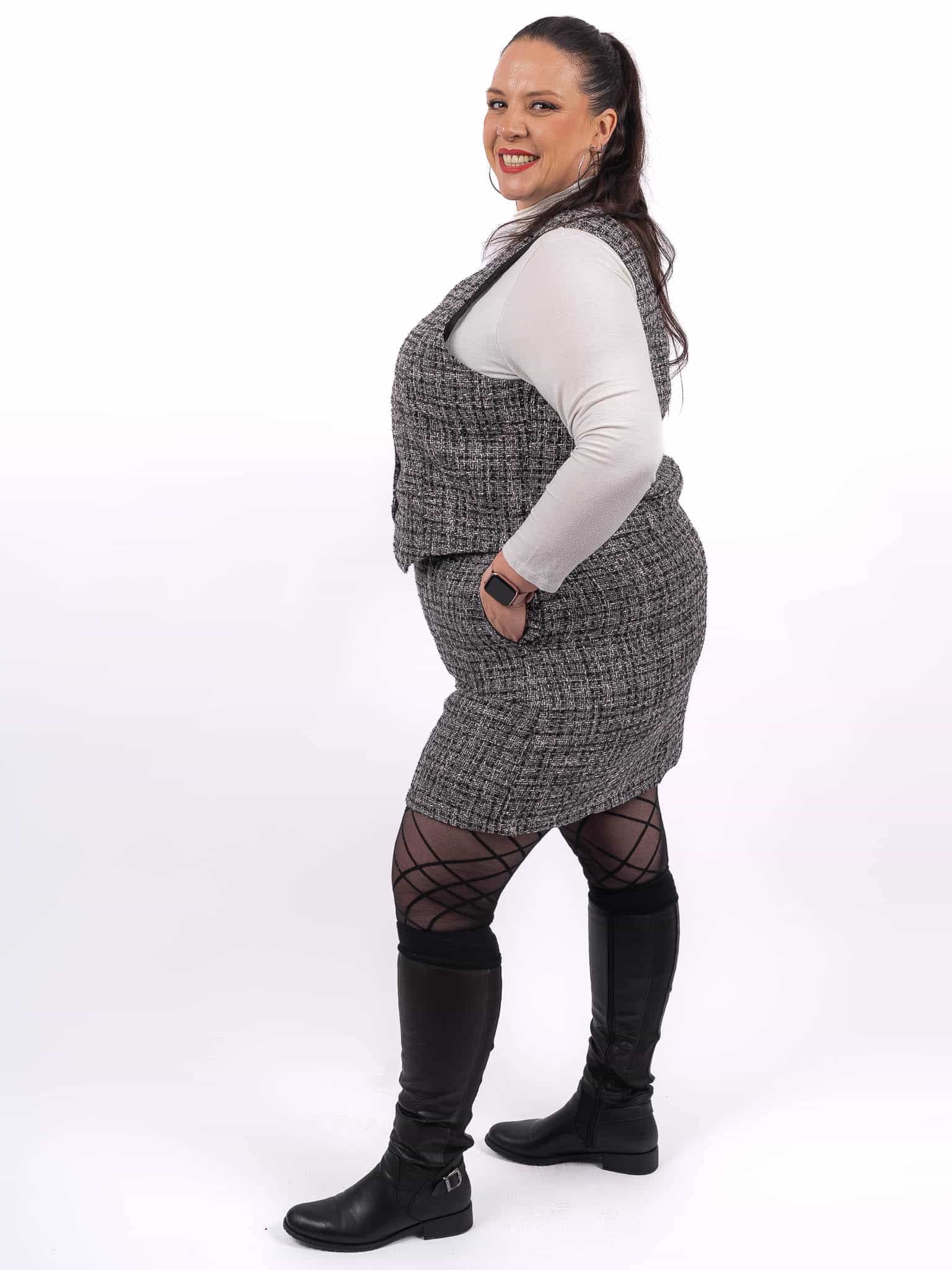 Jupe short en tweed – Image 2