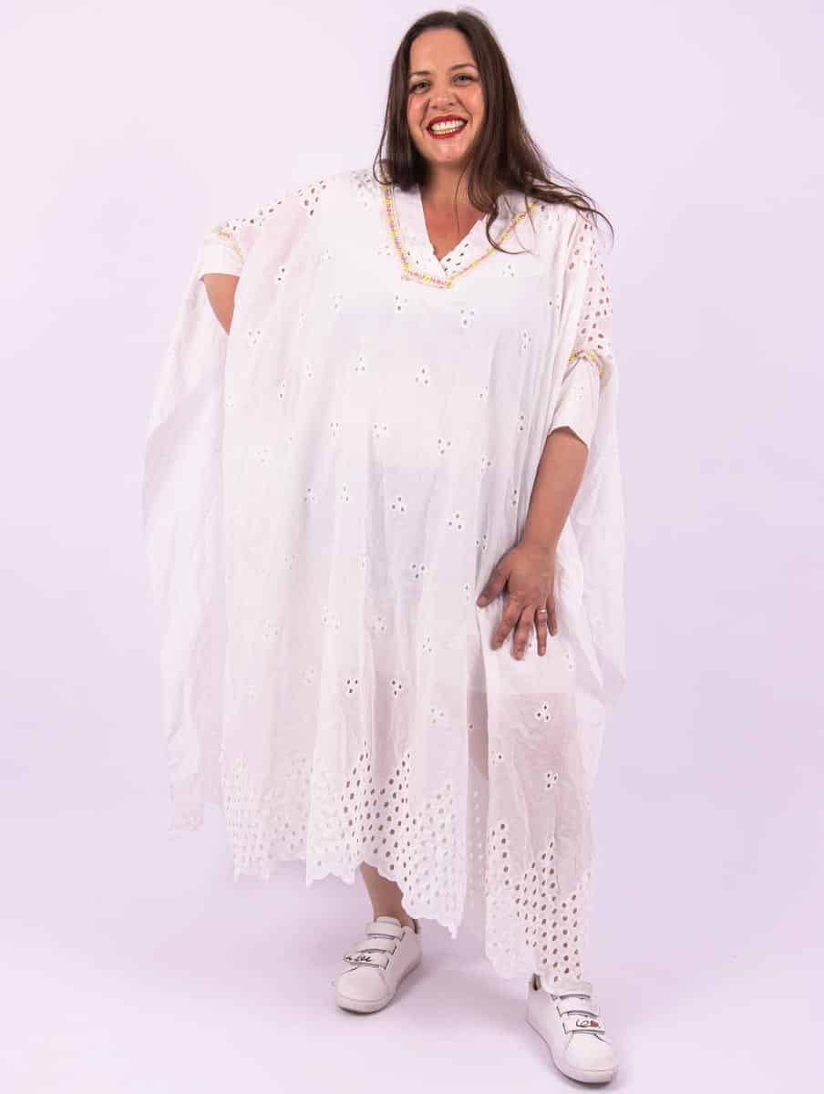 Robe poncho broderie anglaise – Image 2