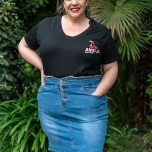 Jupe en jean boutonnée