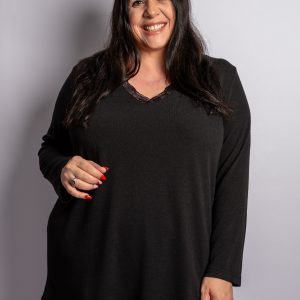 Pull léger avec col dentelle