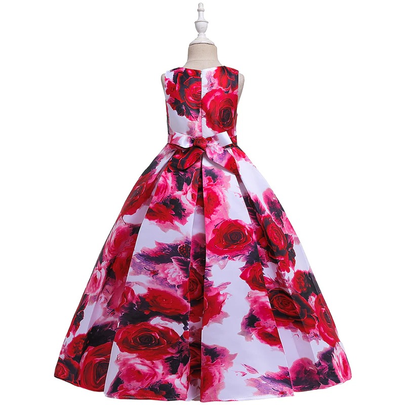 Robe à Fleurs Princesse Rouge – Image 3