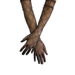 Gants longs pailletés