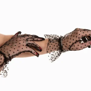 Gants en mesh à pois