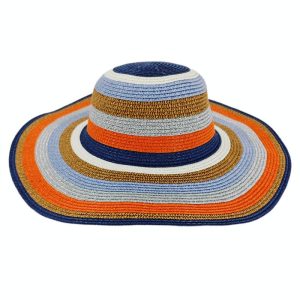 Chapeau de paille à rayures