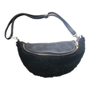 Sac banane bouclettes en cuir