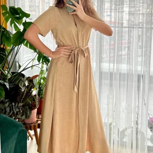 Robe  demi manche en lin