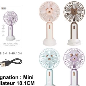 Mini ventilateur 18cm avec socle