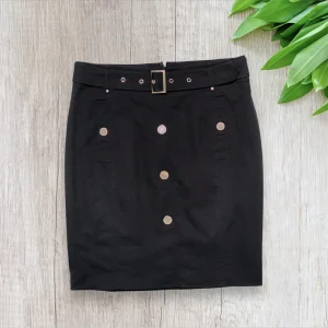 jupe femme Morgan noire taille 38 courte avec ceinture métallique