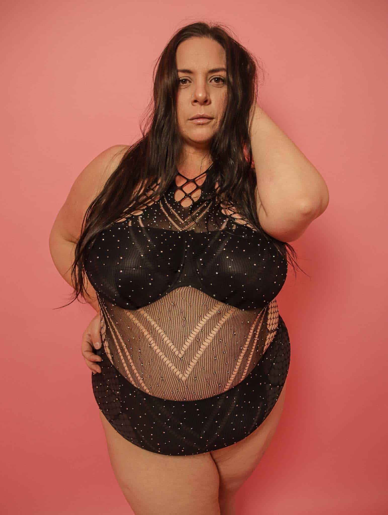 Body résille strass