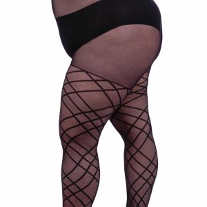 Collants lignes croisées grande taille