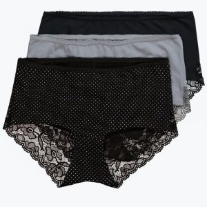 Lot de 3 hipsters empiècement dentelle – Ulla Popken