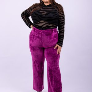 Pantalon velours violet