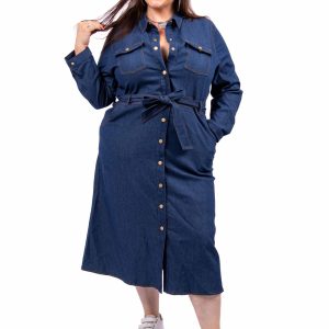 Robe chemise en jean