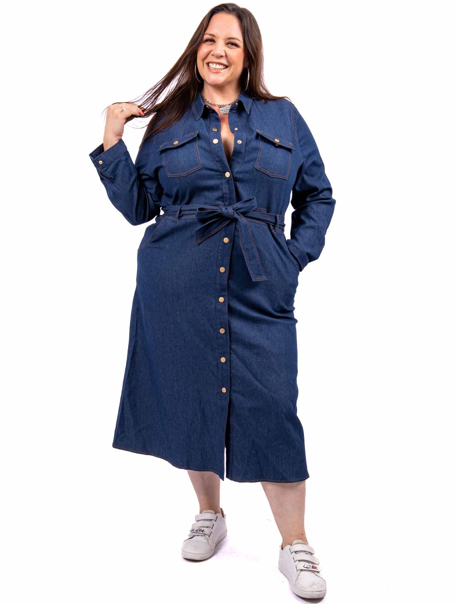 Robe chemise en jean